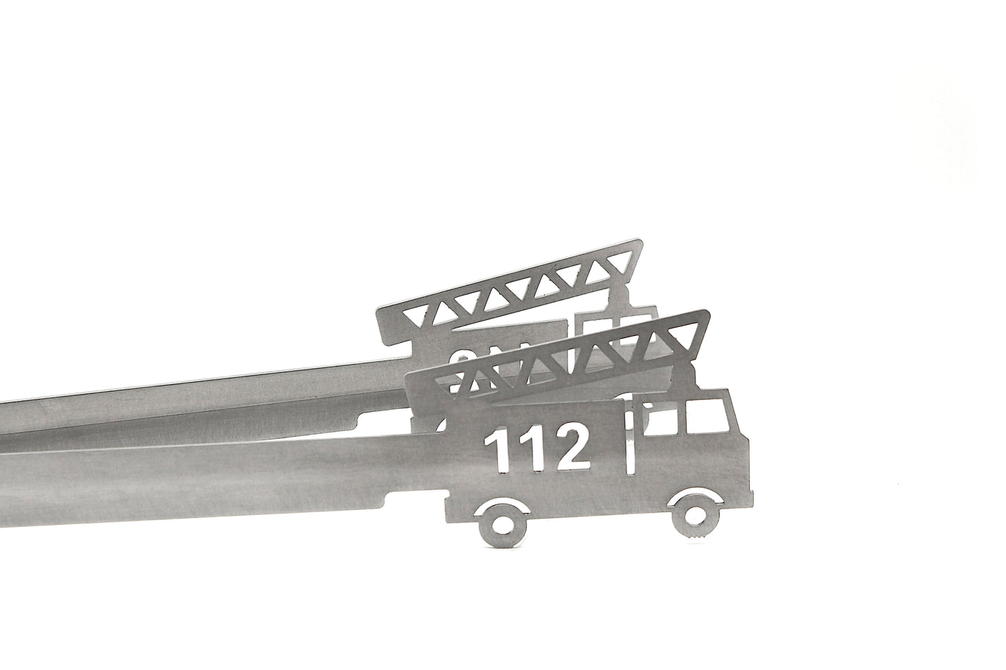 Grill tongs motif "Fire brigade ladder truck"