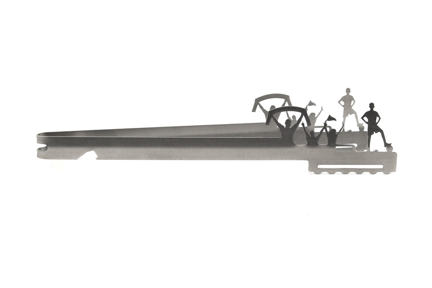 Grill tongs motif footballer with fans