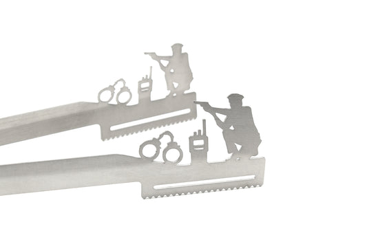 Grillzange Motiv Polizei