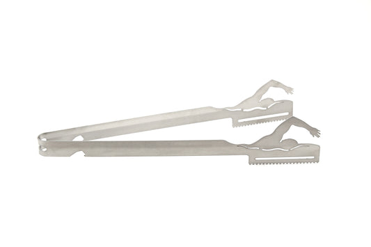Grillzange Motiv Schwimmen