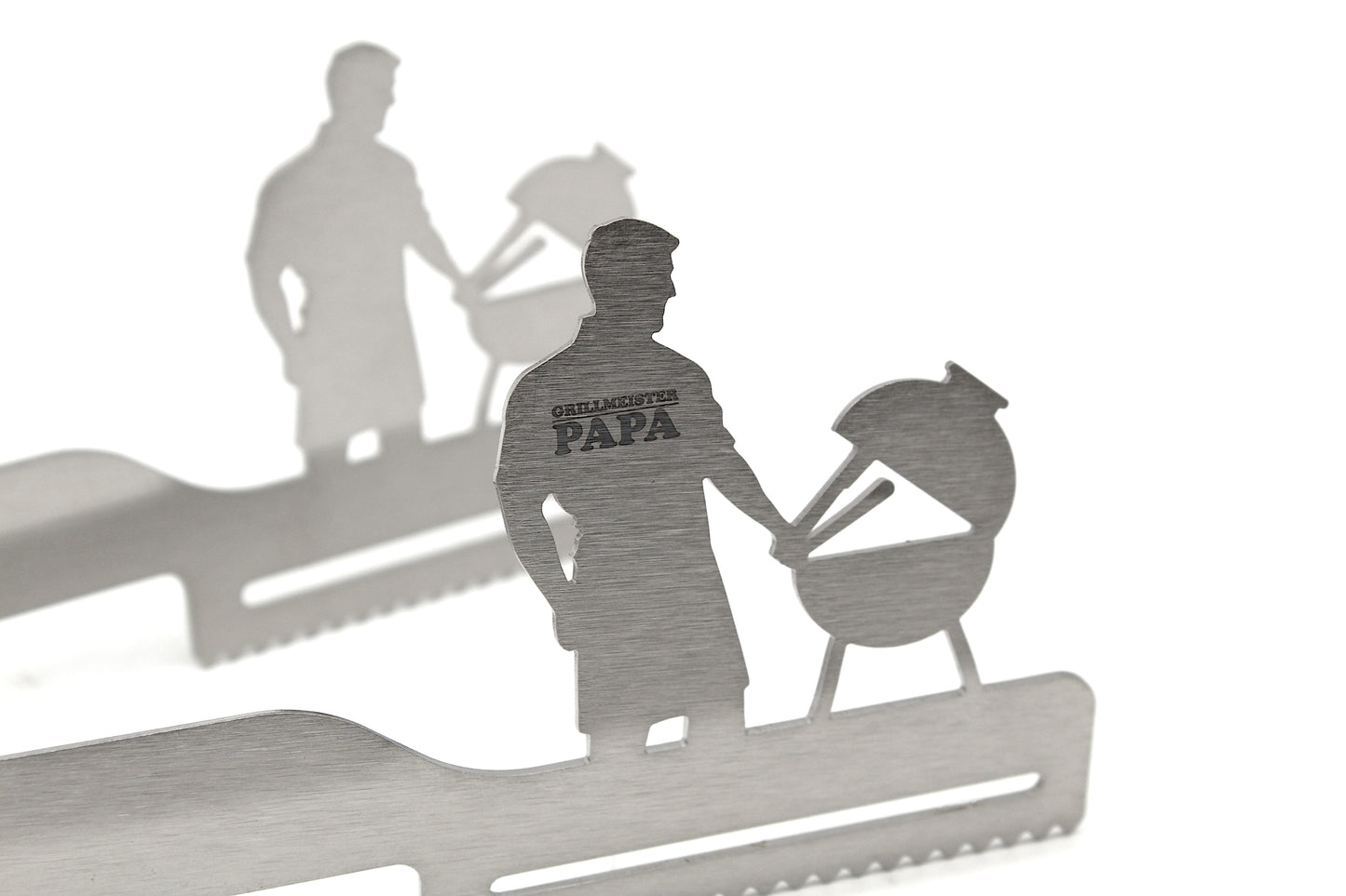 Pinza per griglia Grillmeister PAPA, incisa al laser