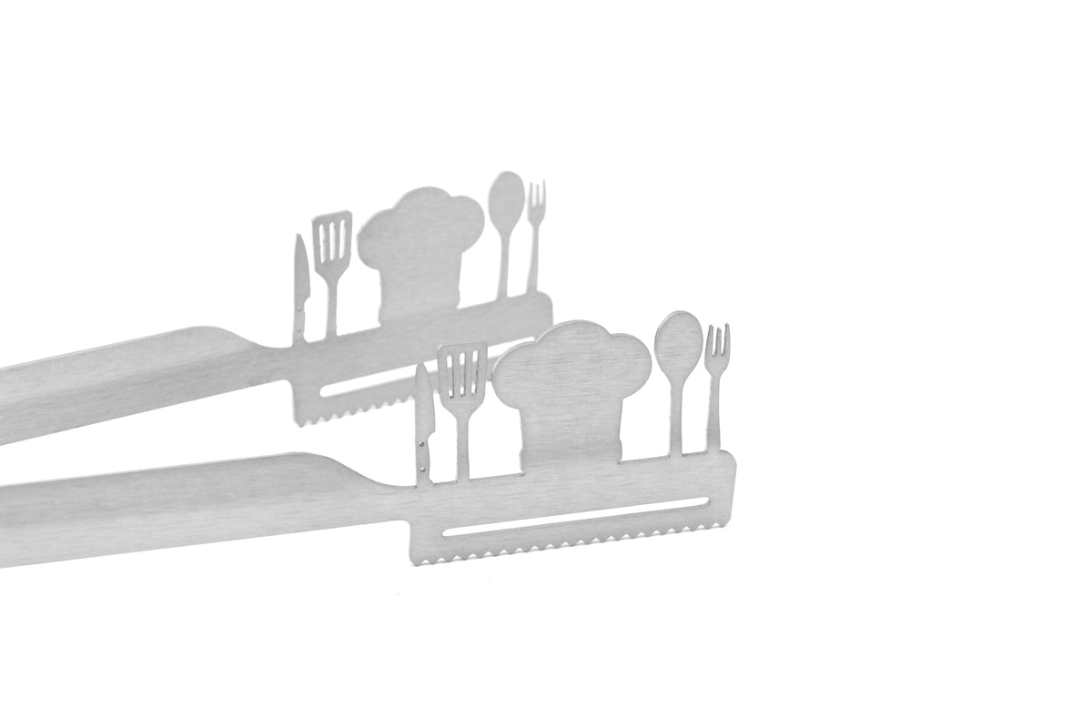 Grillzange Motiv Koch / Köchin