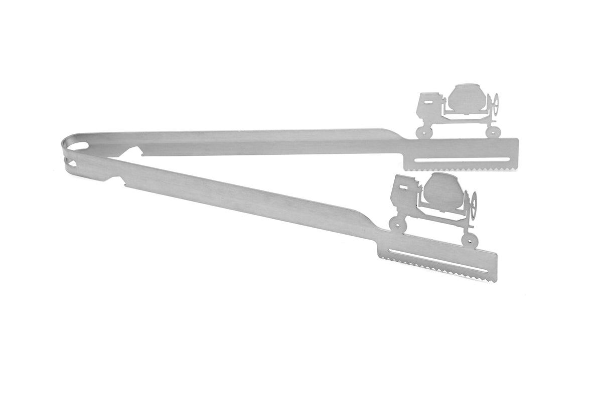 Grillzange Motiv Maurer, Betonmischer
