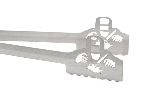 Grillzange Motiv "Schweisser"