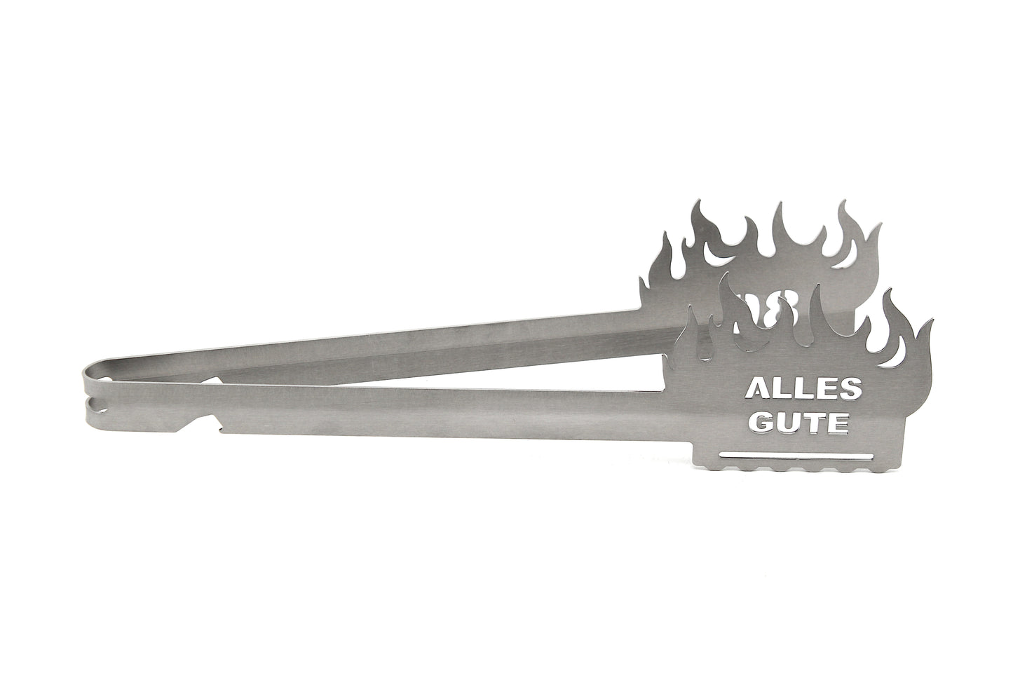 Grillzange Flamme "Alles Gute 80"