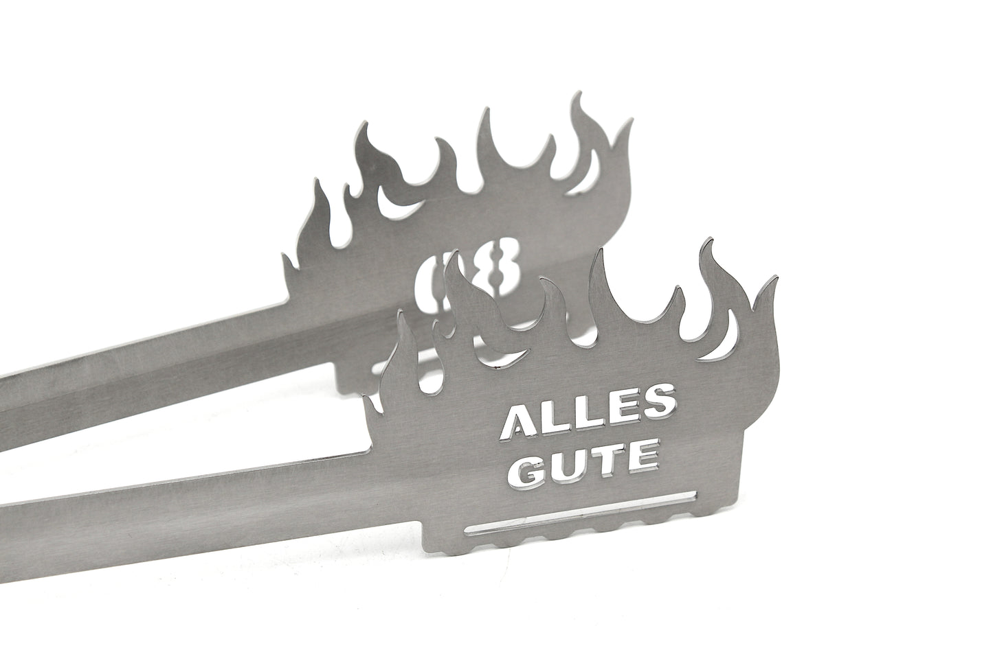 Grillzange Flamme "Alles Gute 80"