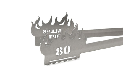 Pinze per barbecue fiamma Buon 80° compleanno