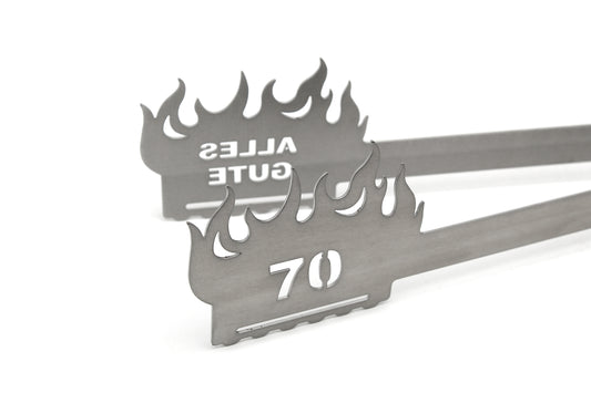 Grillzange Flamme "Alles Gute 70"