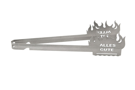 Grillzange Flamme "Alles Gute"