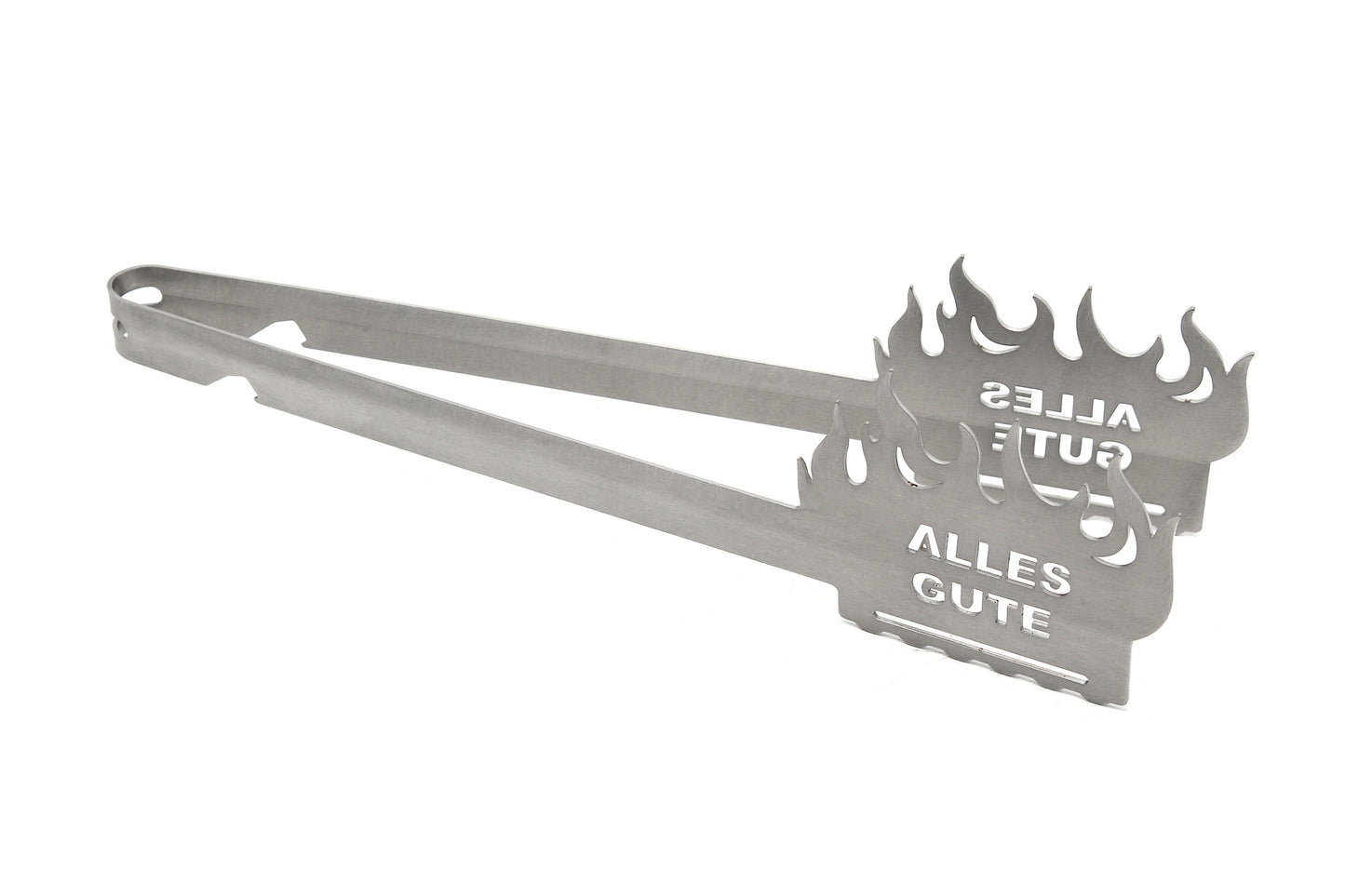 Grillzange Flamme "Alles Gute"