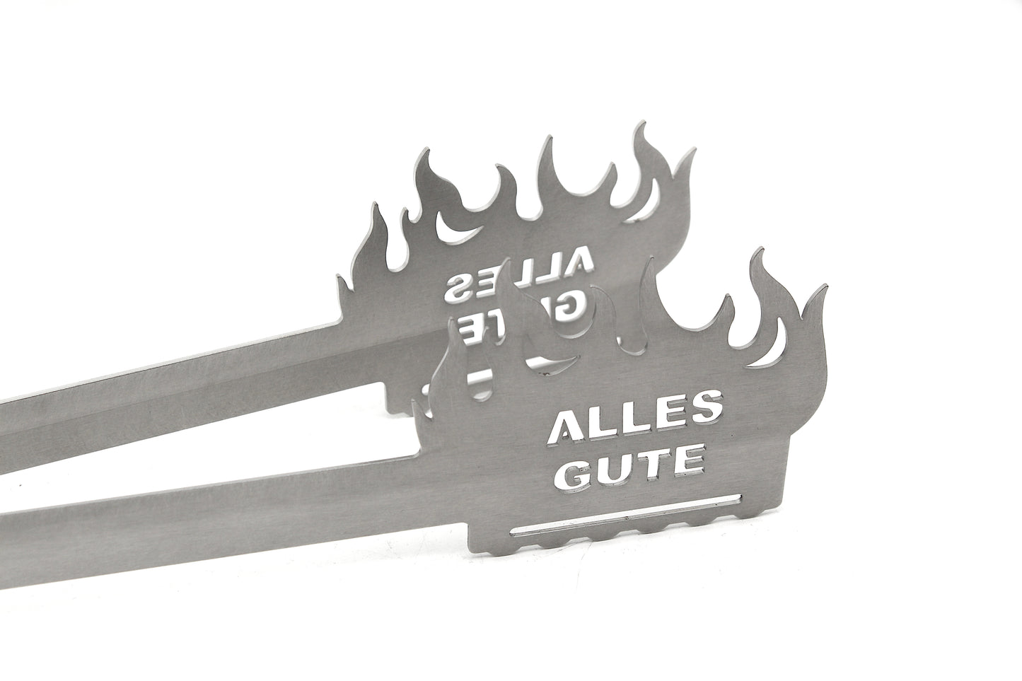 Grillzange Flamme "Alles Gute"