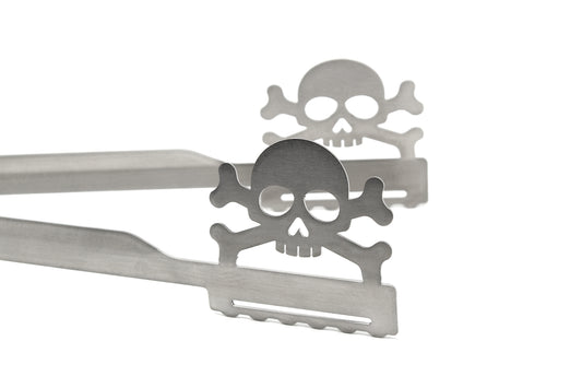 Grillzange Motiv "Totenkopf / Skull"