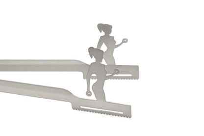 Pinze per barbecue con motivo fitness/bodybuilder