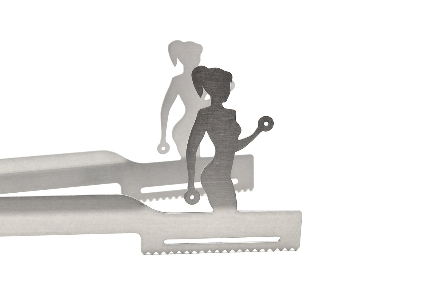 Grillzange Motiv "Fitness / Bodybuilderin"