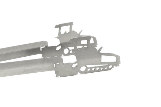 Grillzange Motiv "Baumaschine / Asphaltfertiger"