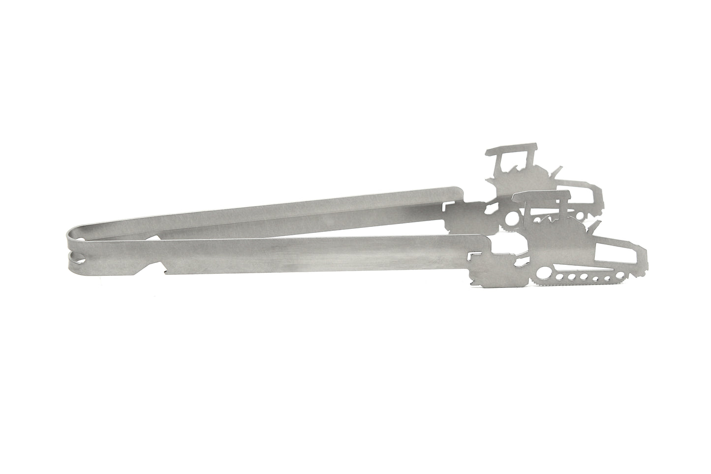 Grillzange Motiv "Baumaschine / Asphaltfertiger"