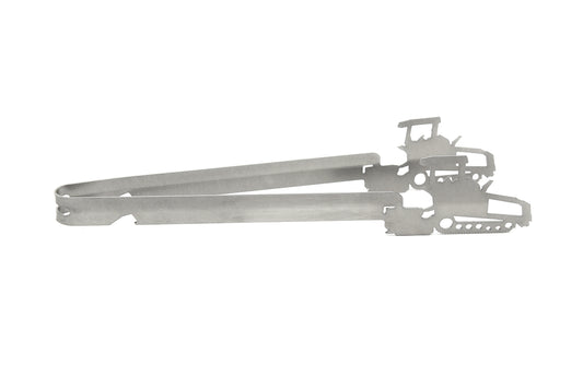 Grillzange Motiv "Baumaschine / Asphaltfertiger"