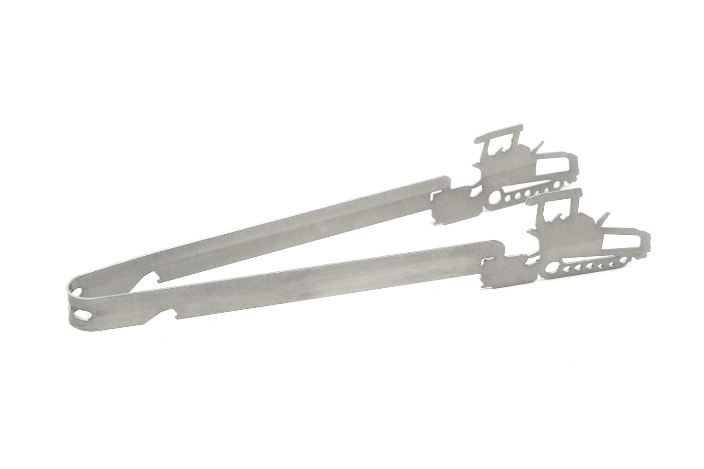 Grillzange Motiv "Baumaschine / Asphaltfertiger"