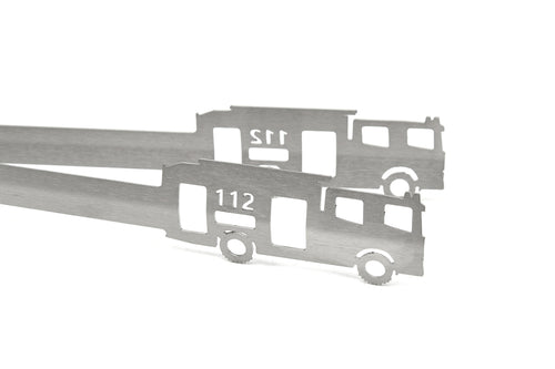 Grillzange Motiv Feuerwehr 112