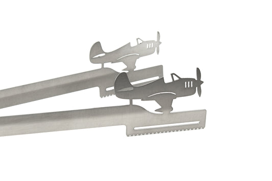 Grillzange Motiv "Flugzeug"
