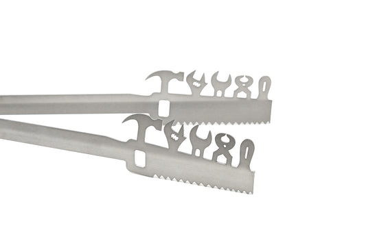 Grillzange Motiv "Handwerk Werkzeuge, Säge"