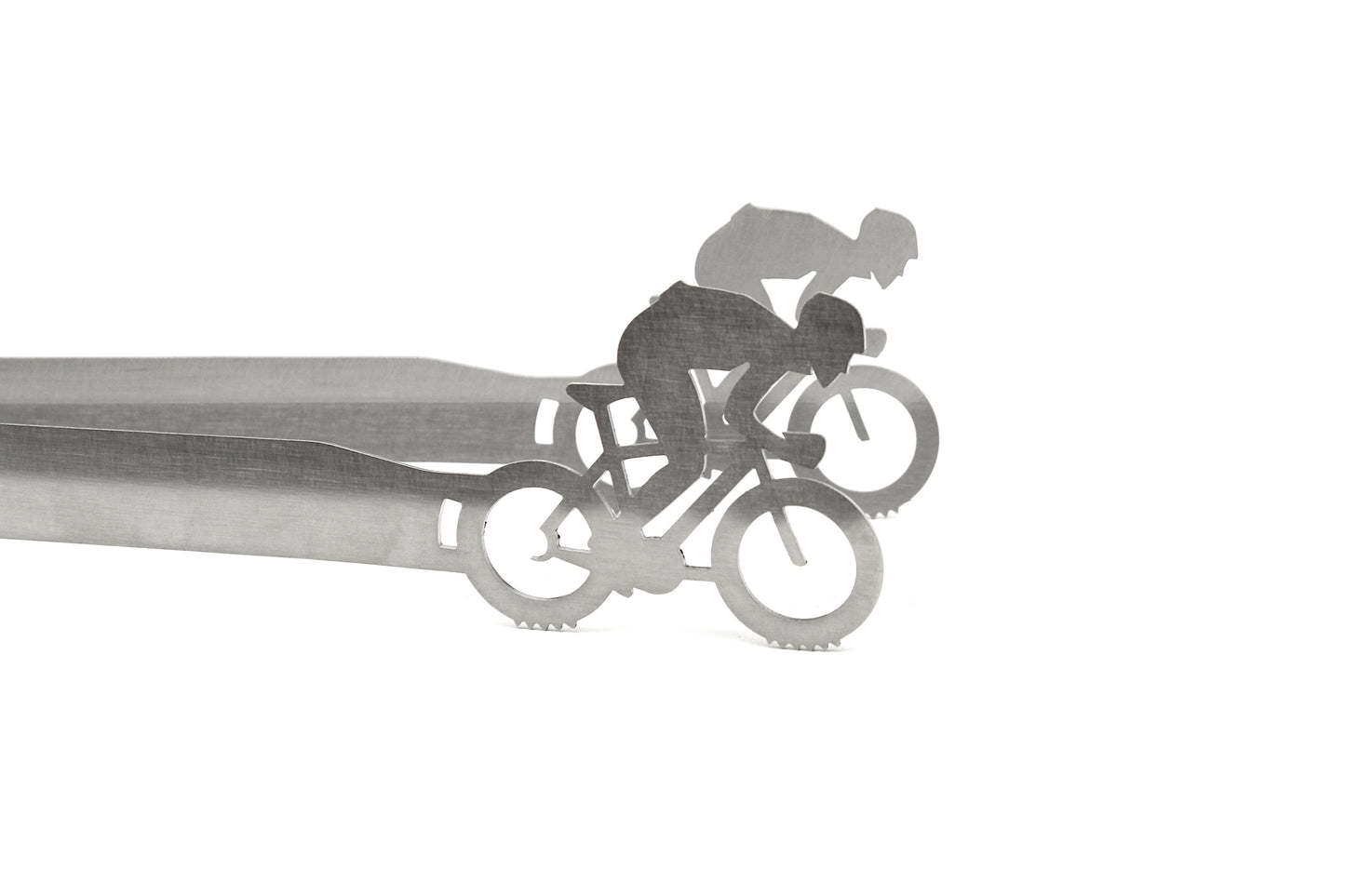 Grillzange Motiv "Fahrrad Rennradfahrer"