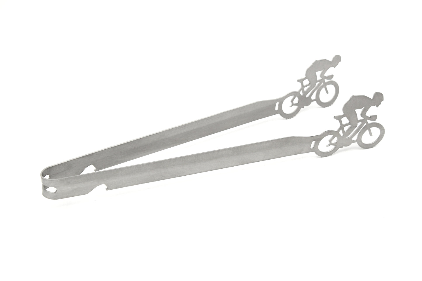 Grillzange Motiv "Fahrrad Rennradfahrer"