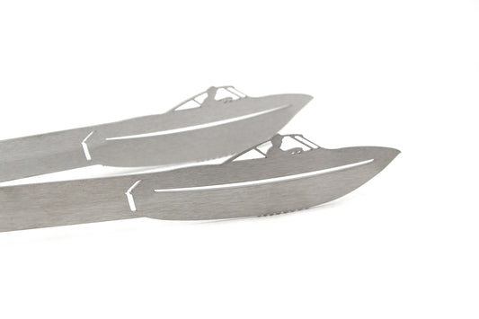 Grillzange Motiv "Motorboot"