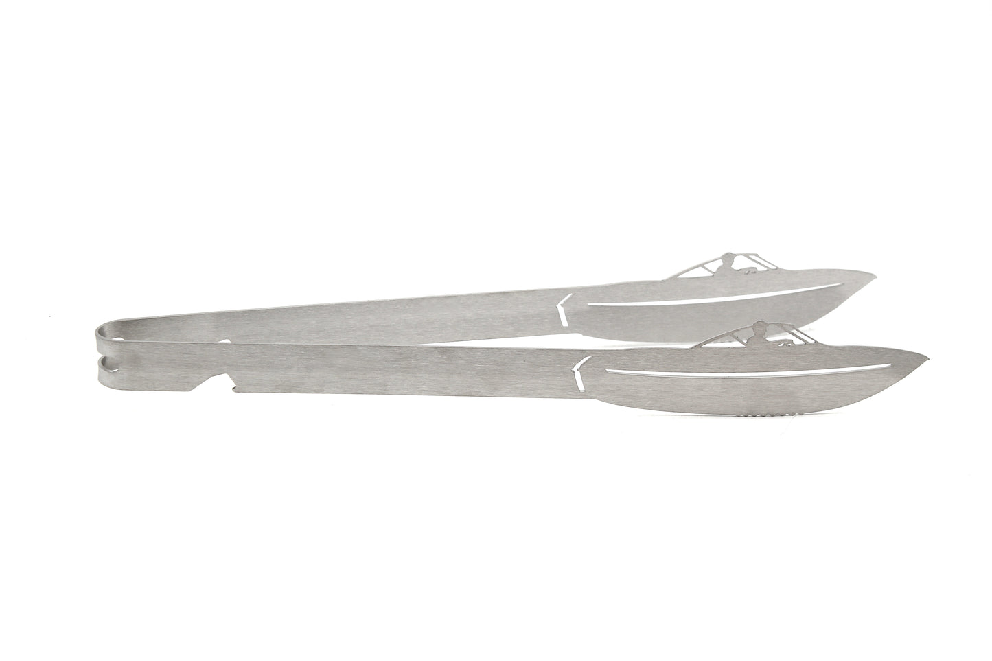 Grillzange Motiv "Motorboot"