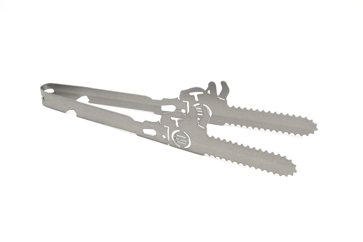 grill tongs motif "chainsaw"