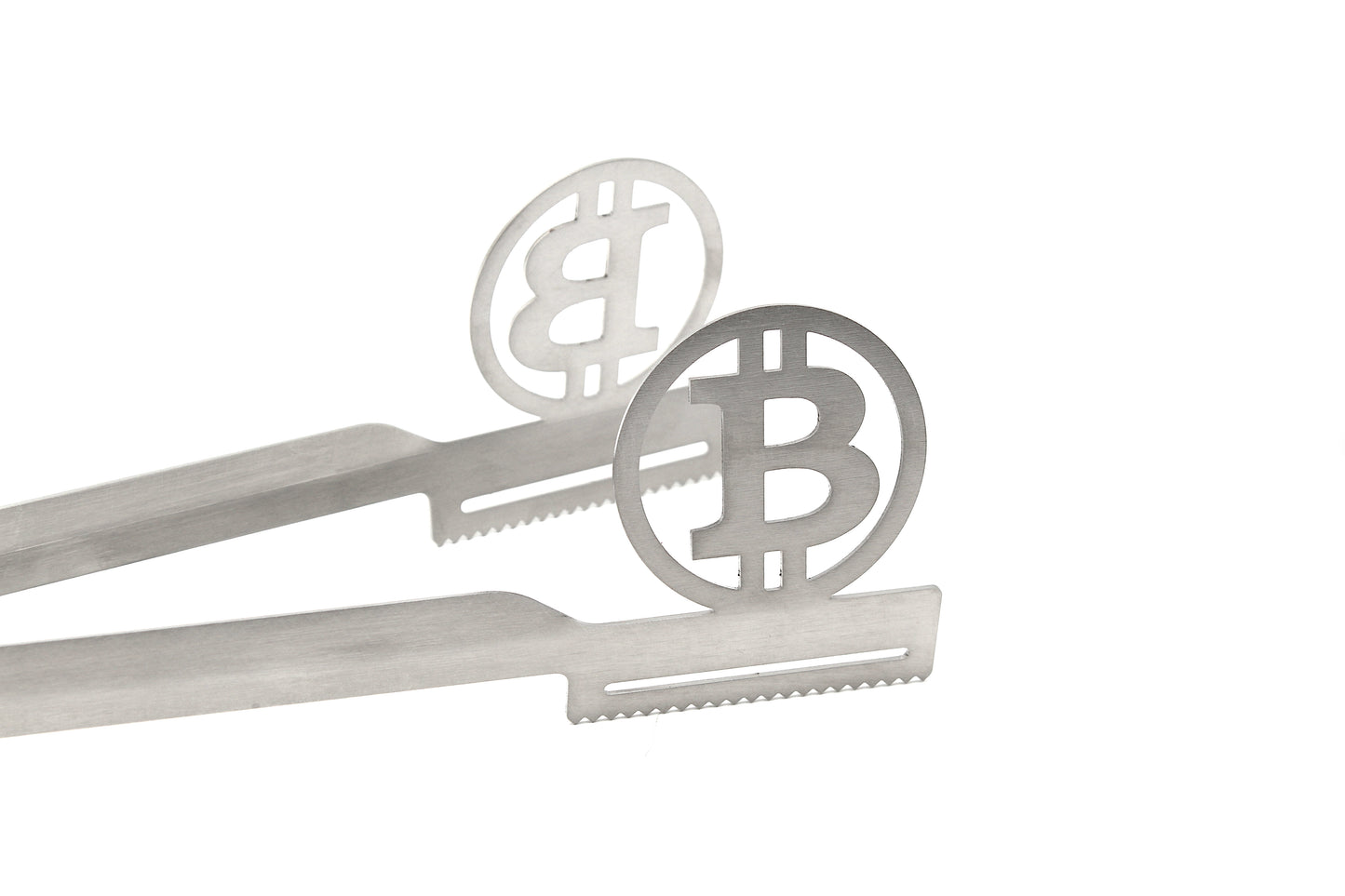 Grillzange Motiv "Bitcoin Crypto"