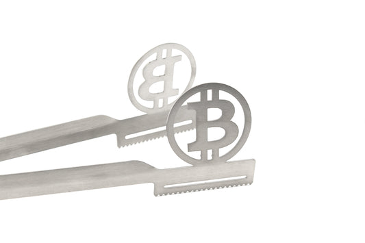 Grillzange Motiv "Bitcoin Crypto"