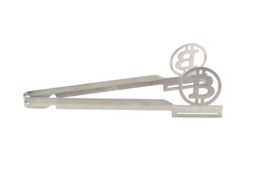 Grillzange Motiv "Bitcoin Crypto"