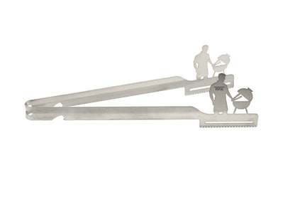 Pinza per griglia Grillmeister OPA, incisa al laser