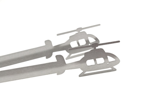Grillzange Motiv Hubschrauber