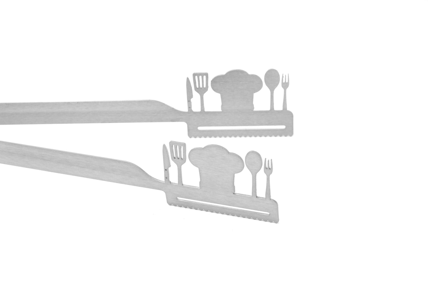 Grillzange Motiv Koch / Köchin