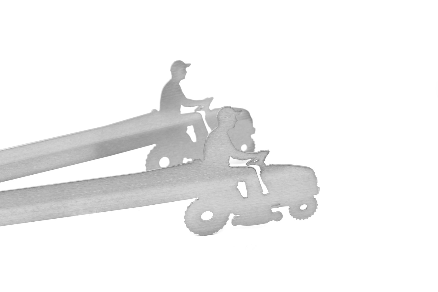 Grillzange Motiv Rasentraktor