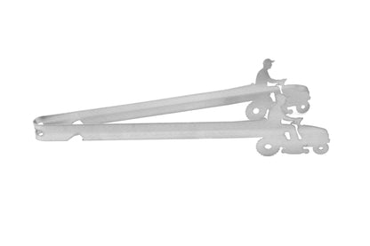 Grillzange Motiv Rasentraktor