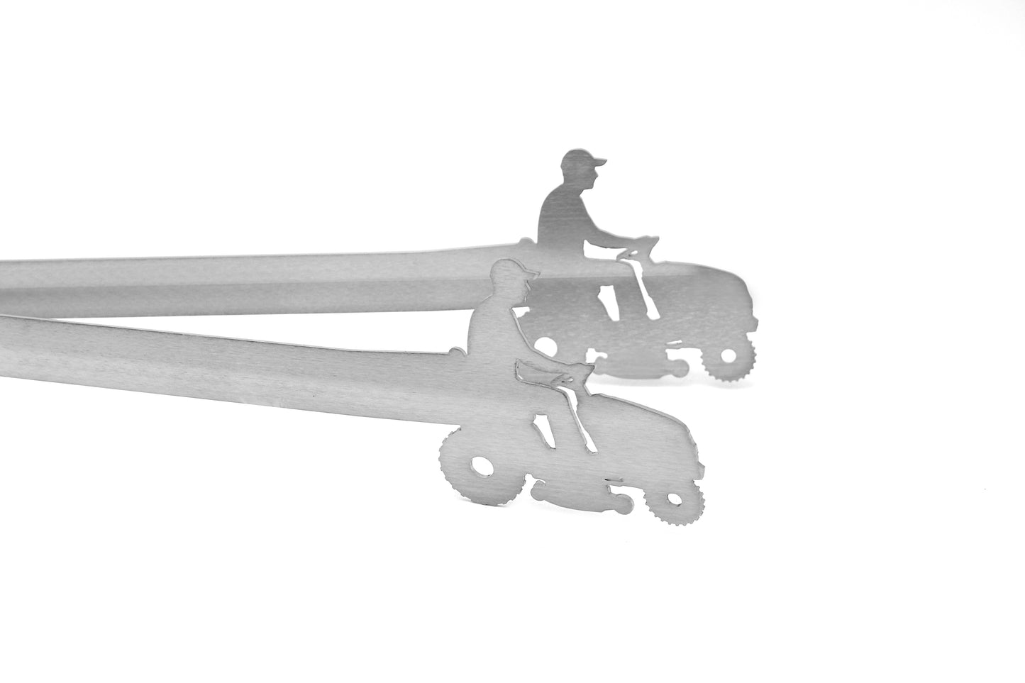 Grillzange Motiv Rasentraktor