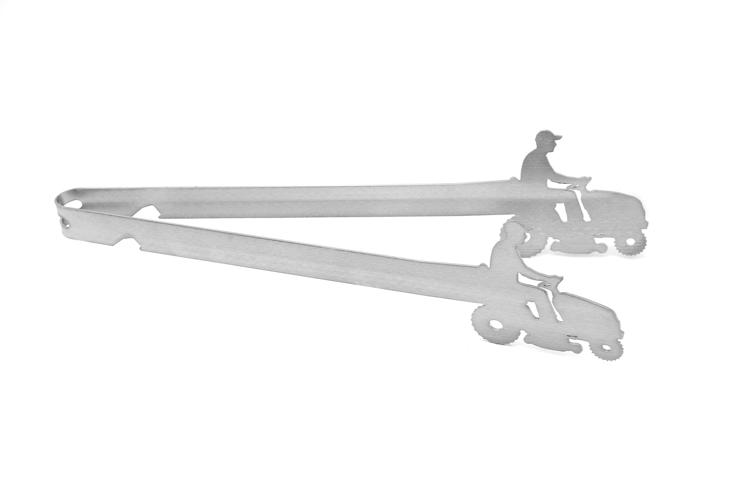 Grillzange Motiv Rasentraktor