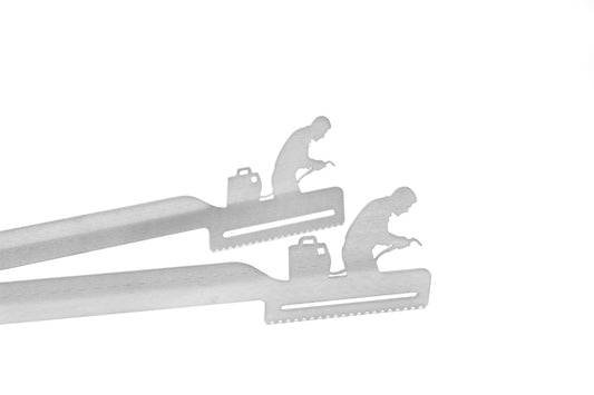 Grillzange Motiv Schweisser