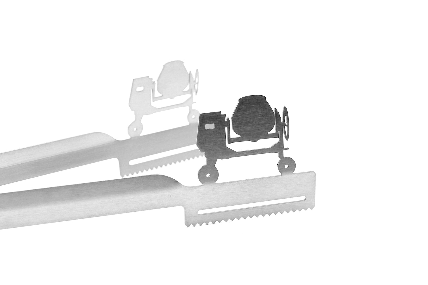 Grillzange Motiv Maurer, Betonmischer